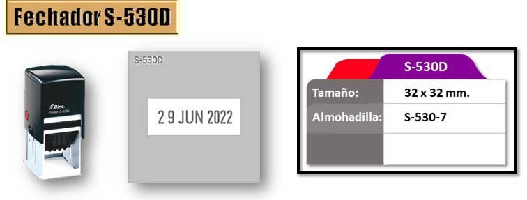 Fechador Shiny - S-530D - Dimension