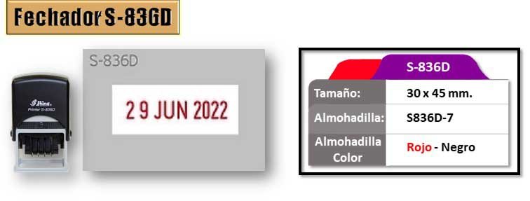 Fechador Shiny S-836D - Dimension