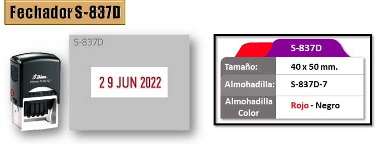 Fechador Shiny S-837D - Dimension