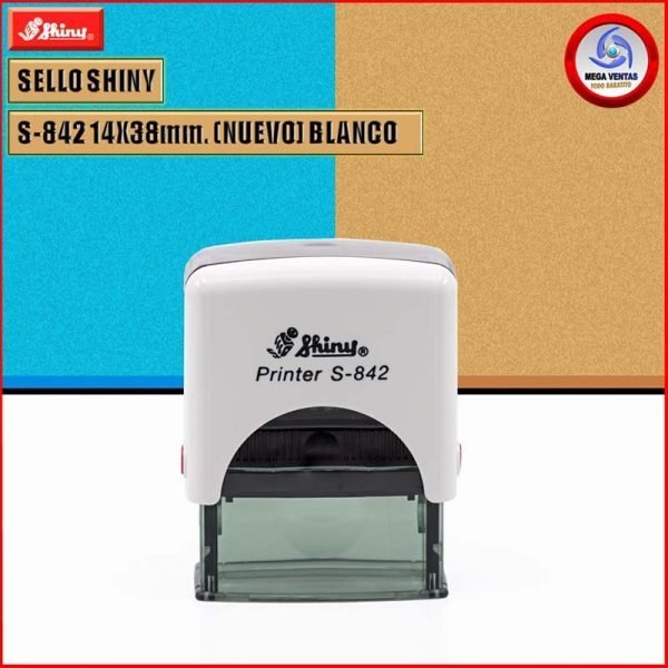 SELLO SHINY S-842 14X38mm. (NUEVO) BLANCO C (6)