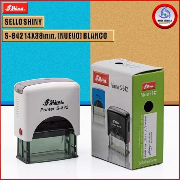 SELLO SHINY S-842 14X38mm. (NUEVO) BLANCO C (7)