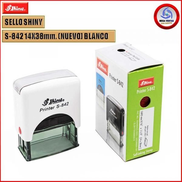 SELLO SHINY S-842 14X38mm. (NUEVO) BLANCO C (8)