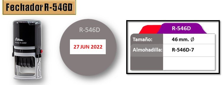 FECHADOR 52 mm. REDONDO SHINY R-546D - TAMAÑO