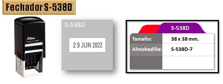 FECHADOR SHINY S-538D dimension