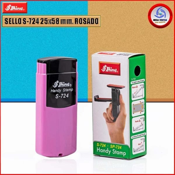 SELLO SHINY S-724 25X58mm. (NUEVO) ROSADO A (4)